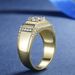 MJZ015 Full Bold 1.25-Carat Diamond Plated With White Gold, Elegant Men's Ring_ipsvogv.com