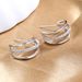 Cao Shi's New Fashionable And Advanced C-shaped Ring For Women's Personality Multi Layered Three Thread With Red Mesh_ipsvogv.com