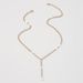 N9762 stylish minimalist with geometric Y-shaped full diamond necklace, personalized and creative new necklace_ipsvogv.com