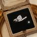 New Product S Pure Silver Inlaid Mosang Starry Sky Trail Diamond Light Luxury Ring Set_ipsvogv.com