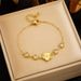 Fashion niche vintage style everything diamond plated plum stainless steel accessory chain bracelet_ipsvogv.com