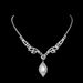 Bridal Zircon Silver Jewelry Set - Necklace & Earrings (Wedding Collection, Elegant Bride Gift)_ipsvogv.com