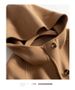 Women's Clothing quality double sided wool coat with hood and short button for women_ipsvogv.com