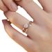New Live 1 Carat Simulated Mosonite Star Track Women's Rose Gold Fashion Design Open Wedding Ring_ipsvogv.com