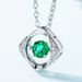 smart Devil Eye Personality Necklace S925 Silver Cultivated Emerald Retro Noble Clavicle Chain_ipsvogv.com