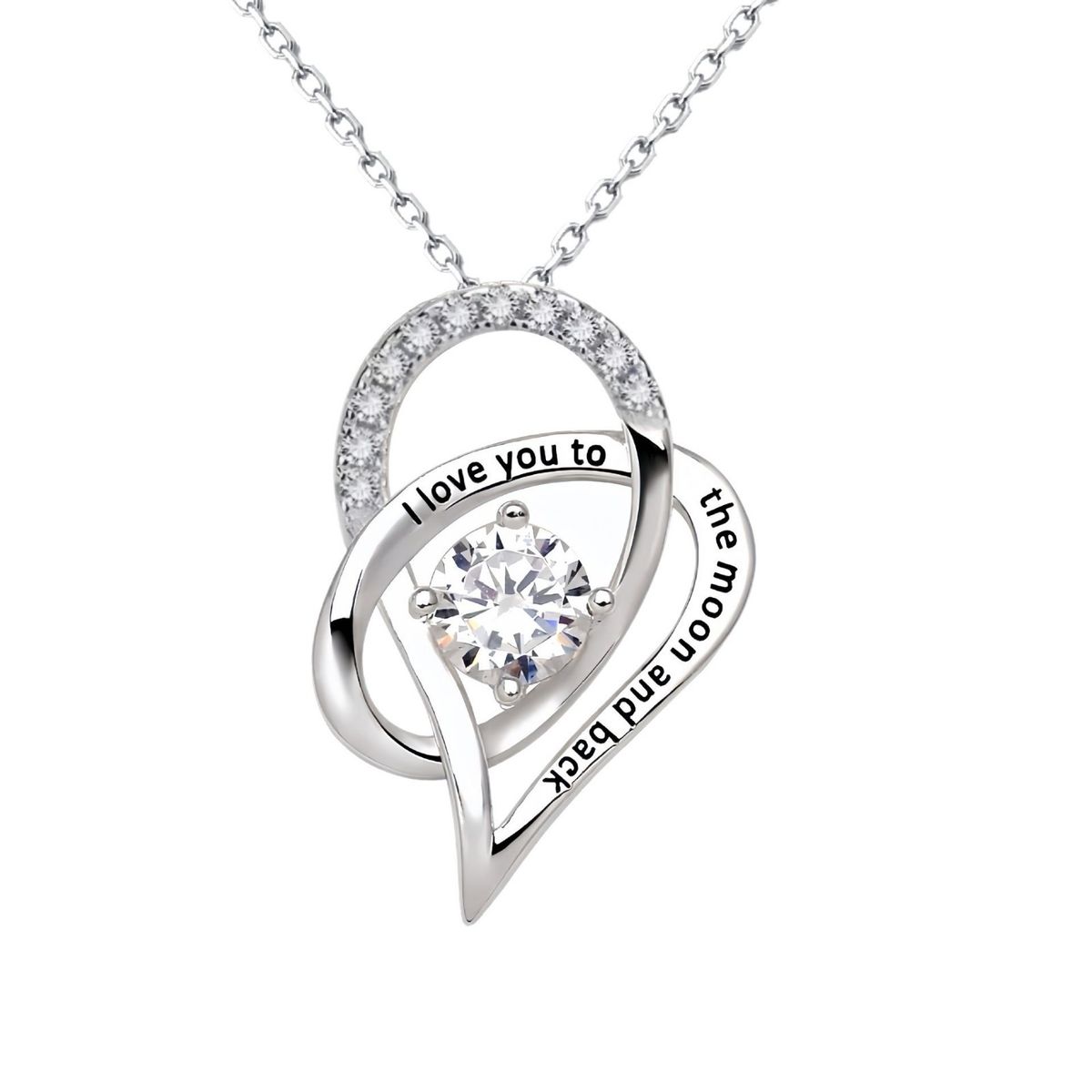 Hot Selling Simple And Fashionable I Love You Love Memory Hollow Heart Shaped Pendant Interwoven Love Necklace For Women_ipsvogv.com