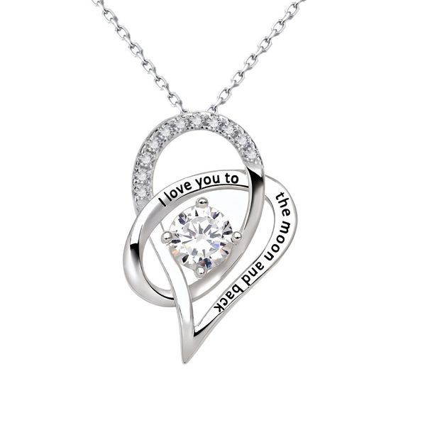 Hot Selling Simple And Fashionable I Love You Love Memory Hollow Heart Shaped Pendant Interwoven Love Necklace For Women_ipsvogv.com