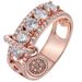 Jewelry Fashion Creative Zircon Women's Gold Plated Disc Ring_ipsvogv.com