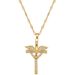 】 Wings 【 Cross Light Luxury Charm Gorgeous Full Diamond Necklace Women's Versatile Clavicle Titanium Steel Chain 【 】_ipsvogv.com