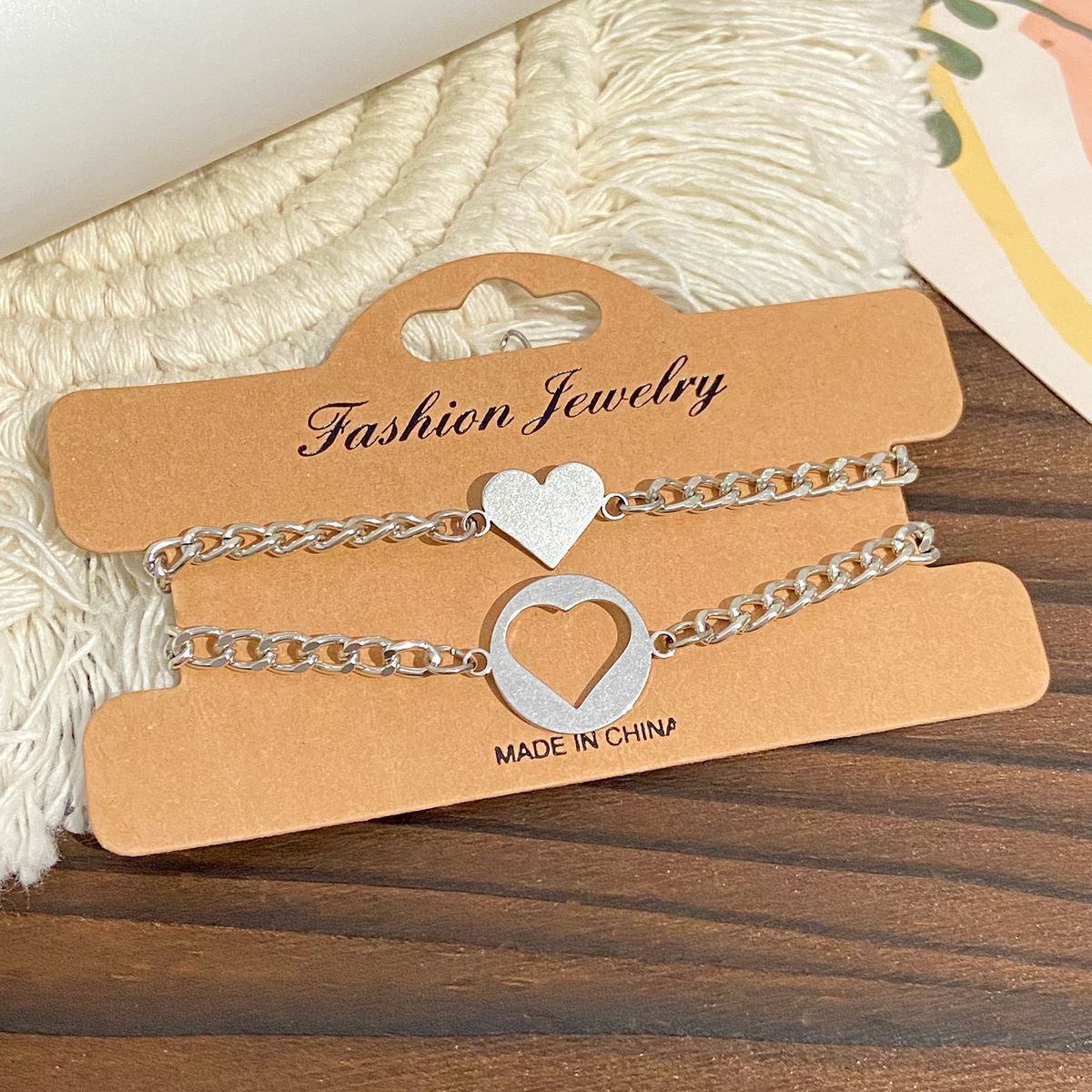 2pcs Engravable Stainless Couple Bracelets Hollow Heart Sun Moon Titanium Steel Bracelet Set_ipsvogv.com