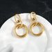 Interlocking titanium steel earrings, elegant banquet style, versatile high-end earrings for women in 2023_ipsvogv.com