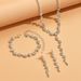 Women’s Jewelry Set Fashion Jewelry Wholesale Jewelry Set Women's Fashion Wedding Tassel Silver Necklace Set_ipsvogv.com
