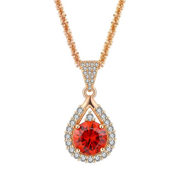 New 3-carat Pomegranate Red Zircon Champagne Gold Jewelry Colorful Treasure Pendant Women's Light Luxury High Grade Ring_ipsvogv.com