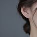 Cao Shi, Japanese and Korean Style, Leaf Earrings, Women's Trend, Forest Style, Diamonds, Small Earrings, Versatile Student Earrings_ipsvogv.com