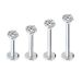 Women's Jewelry Titanium F136 Simple Four Claw Flat Bottom Zircon Ear Bone Studs Lip Studs Ear Studs Fashion Piercing Jewelry_ipsvogv.com