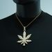 Unisex Hot Selling Jewelry Hip Hop Diamond Maple Leaf Pendant Necklace Fashion Pendant Necklace_ipsvogv.com