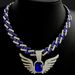 Minority Alloy Personality Blue Wing Pendant Diamond Hip-hop Necklace Jewelry Accessories For Men_ipsvogv.com