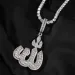 TopBling Arabic Symbol Pendant Necklace White Zircon Real Gold Plated Mens Jewelry Gift_ipsvogv.com