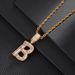 New 26 Letter English Pendant With Copper Inlaid Zircon, Fashionable And Versatile Jewelry Necklace_ipsvogv.com