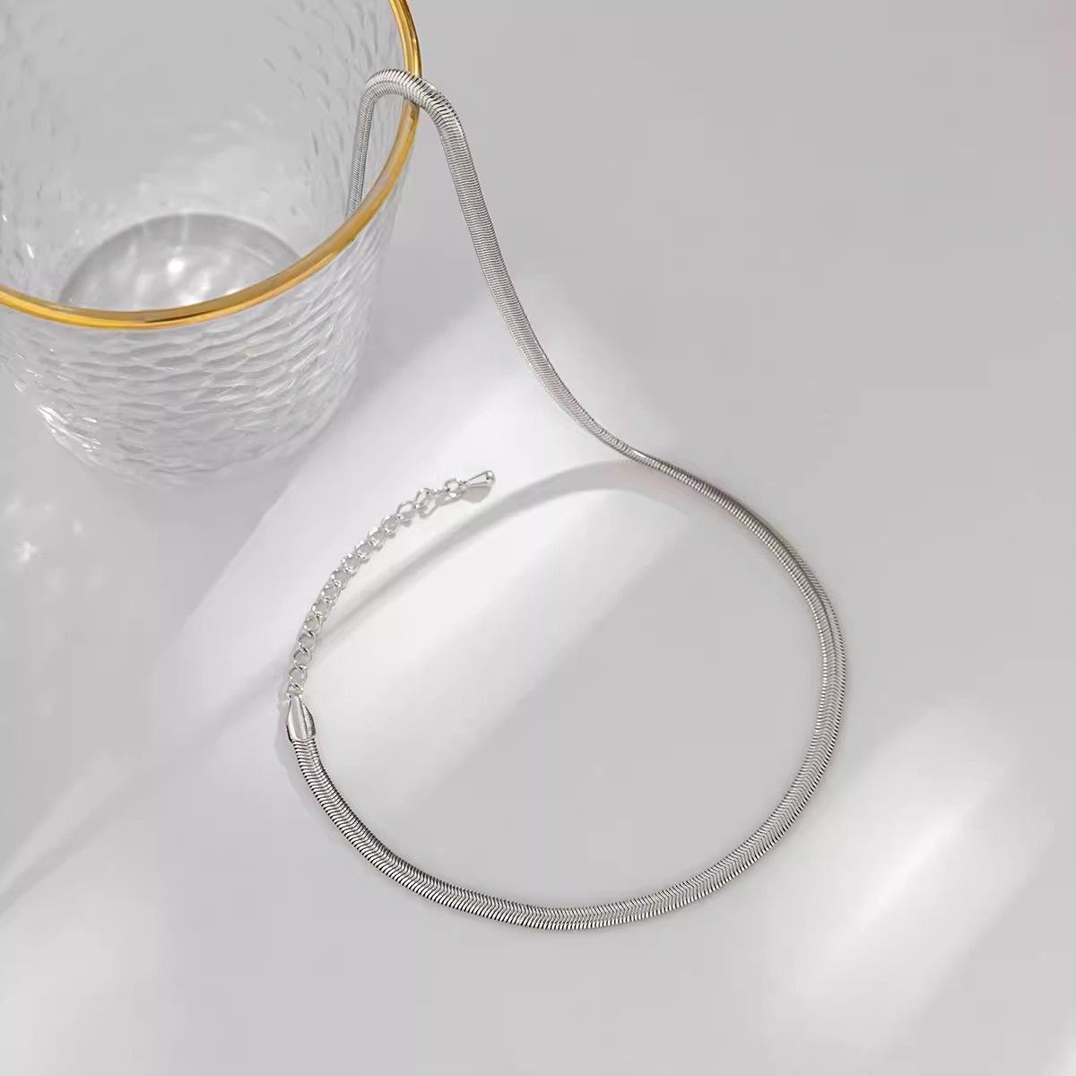Ins Style Bare Chain Choker High-end Fashion Simple Snake Bone Versatile Necklace For Women_ipsvogv.com