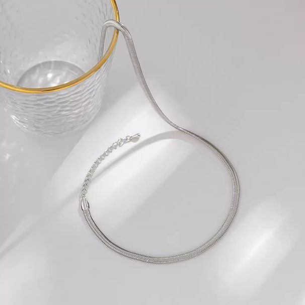 Ins Style Bare Chain Choker High-end Fashion Simple Snake Bone Versatile Necklace For Women_ipsvogv.com