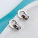 Europe And The United States Rome Dia New Creative Rose Gold Titanium Steel Women's Double Ring Popular Earrings_ipsvogv.com