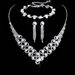 Elegant Bridal Jewelry Set - Rhinestone & Pearl Necklace & Earrings For Wedding_ipsvogv.com