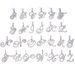 Station jewelry micro inlaid zircon cursive 26 English letter pendant hip hop necklace men and women_ipsvogv.com