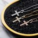 Sier Full Zircon Cross Hip Hop Pendant Personality Versatile Necklace Jewelry_ipsvogv.com