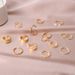 Pearl Cross Simple Letter Chain Octagonal Joint Ring Set Of 14_ipsvogv.com