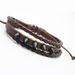 Hip Hop Black Studded Leather Bracelet Men's Rock Style Wristband Cool Handmade Punk_ipsvogv.com