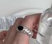 Sweet Cool Fried Dough Twists Stripe Female Fashion Personality Premium Black Samurai Open Hip Hop Index Ring_ipsvogv.com
