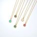 Simple Natural Amazonite Moonstone Rhodonite Pendant S925 Silver Plated Gold Necklace_ipsvogv.com