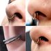 Men And Women's Jewelry G23 Titanium Seamless Ring Zircon Nose Ornaments Double Ring Nose Ring Ear Bone Ring Popular Body Piercing Ornaments_ipsvogv.com