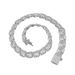 Hip hop trendsetter H-letter hollowed out Cuban with diamond inlaid bracelet for men and women hiphop necklace_ipsvogv.com