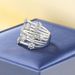 Fashion jewelry flower shaped women's rings platinum plated zircon_ipsvogv.com