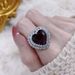 Zirconia Luxurious With Inlaid Love Purple Full Diamond Ring For Women, Light Luxury, Elegant And Versatile, Internet Women, Luxury, Versatile,_ipsvogv.com
