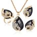 Creative series peacock exquisite crystal jewelry necklace women's exquisite three piece necklace set peacock necklace_ipsvogv.com