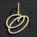 Full diamond hip hop jewelry, cursive letter pendant, melon seed buckle, Cuban chain accessories_ipsvogv.com