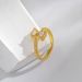Light Luxury Serpent Series Zircon Micro Paved Copper Gold-Plated Adjustable Open Personality Ring_ipsvogv.com