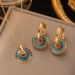Drip Glaze Colored Fashionable Personalized, Minimalist And Unique Instagram Style Earrings Necklace For Women_ipsvogv.com