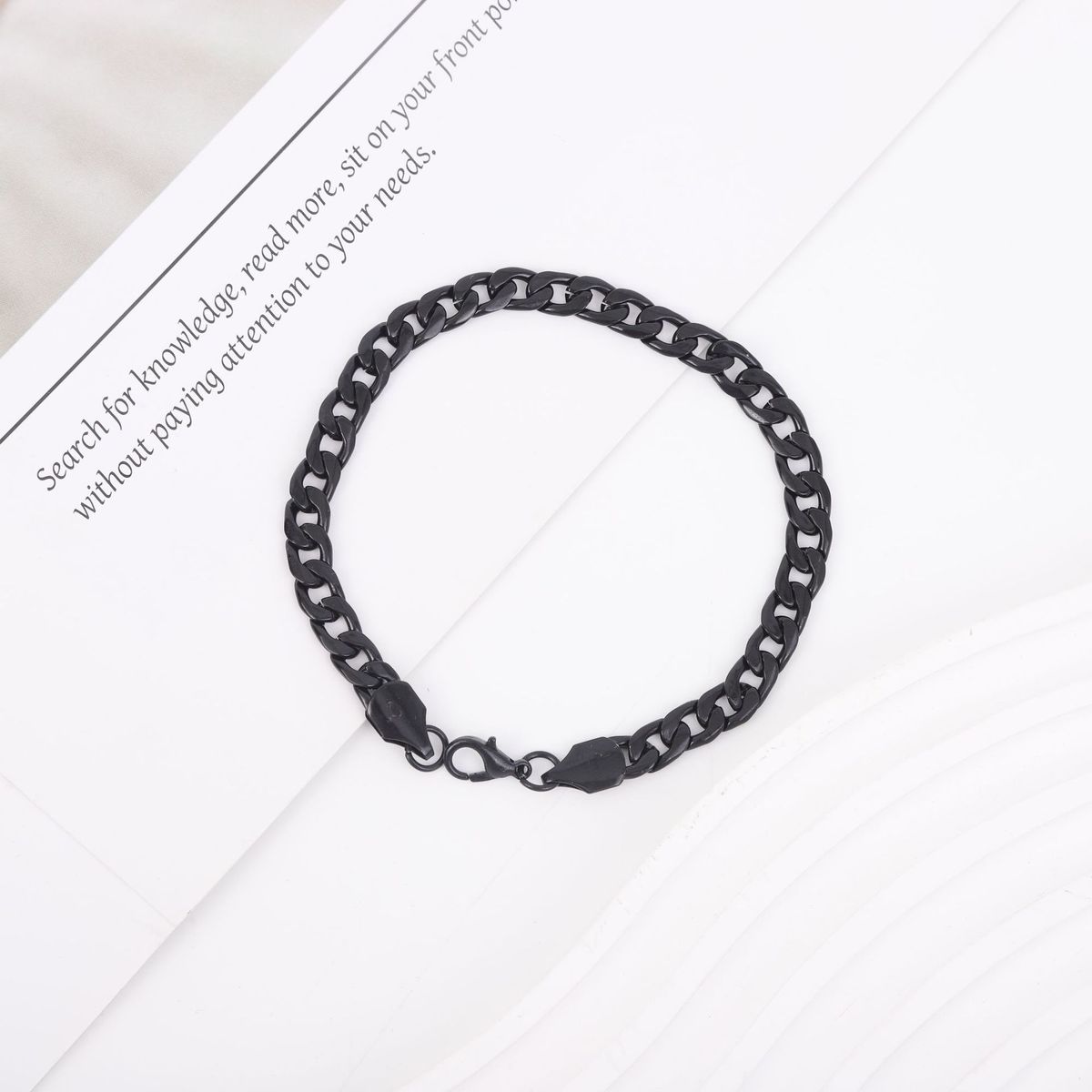 2025 New Hip-Hop Bracelet Personality Versatile Three-Color Simple Men's Accessories Jewelry_ipsvogv.com