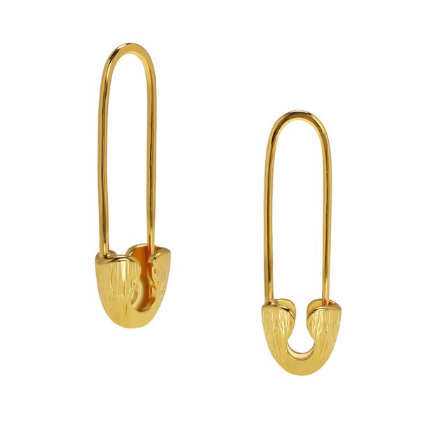 Women's Jewelry Personality Exaggerated Retro Pin Earrings Purchase Full Copper Gold Plated Paper Clip Earrings Earrings Simple Jewelry_ipsvogv.com