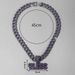 New Hip Hop Full Purple Diamond Letter BLESS Pendant Men's And Women's Alloy Fashion Cuban Necklace_ipsvogv.com