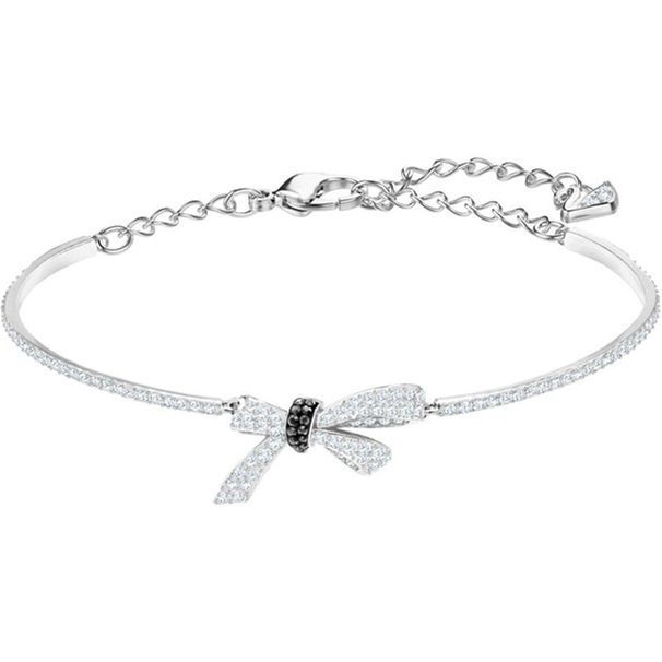Silver Black And White Full Diamond Bow Bracelet Female Element Crystal Bracelet Female Agency_ipsvogv.com