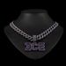 Hip Hop Street Full Of Diamonds, Personalized Rap Ice Letter Pendant, Cuban Chain Necklace_ipsvogv.com