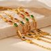 Women's Jewelry Fashion Color Crystal Inlaid Stainless Steel Bracelet Trend French Retro Popular Titanium Steel Bracelet Ladies_ipsvogv.com