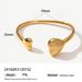 stainless steel hammer pattern love asymmetric bracelet light luxury high end temperament gold titanium steel bracelet female_ipsvogv.com
