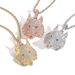 Pendants & Charms Hip Hop Wolf Head Necklace Pendant Micro Inlaid Zircon Men's Punk Clavicle Chain Trendy All Match Niche Jewelry_ipsvogv.com