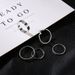 Bohemian Creative Women's Fashion Lightning Personality ECG Ring 5-piece Set Combination_ipsvogv.com